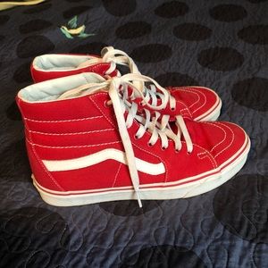 Red high top vans